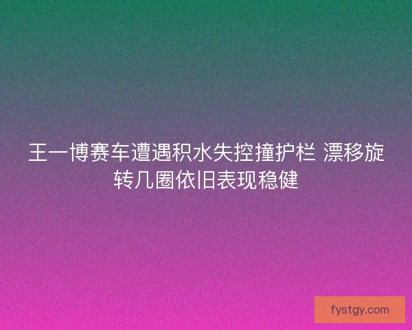 王一博赛车遭遇积水失控撞护栏 漂移旋转几圈依旧表现稳健